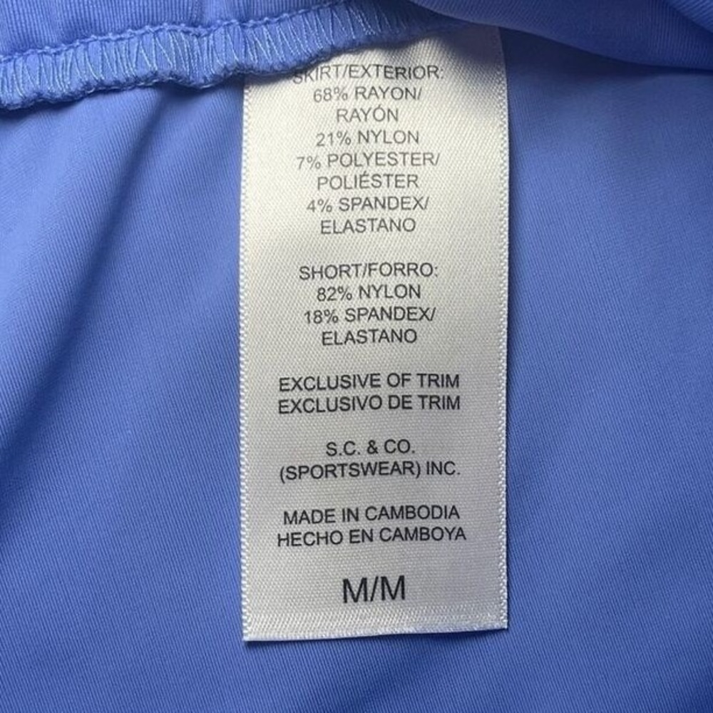 S.C. & CO. Womens Blue Heathered Athletic Golf Tennis Skort Size M Pull On - Picture 6 of 9